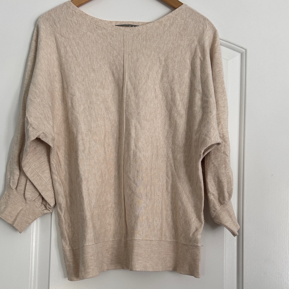 Marled Women's Cream Crew Neck Sweater Size Large